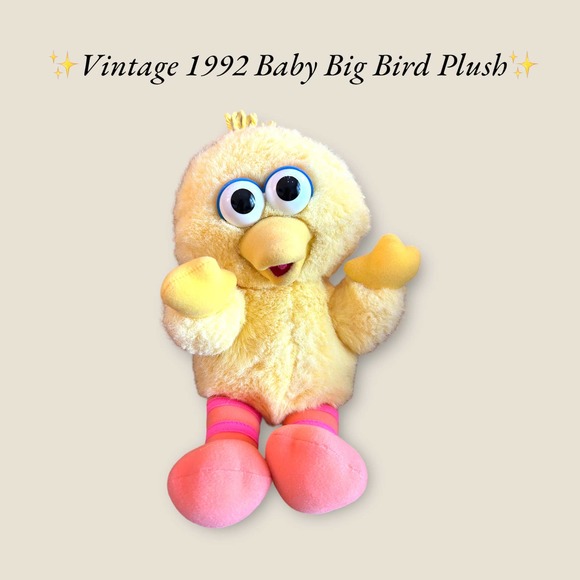✨Vintage‎ 1992 Child Dimension Baby Big Bird Plush✨ - Picture 2 of 10